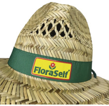 Pălărie de paie cu logo FloraSelf