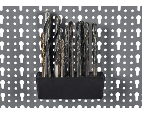 Set de burghie în suport pe panoul perforat