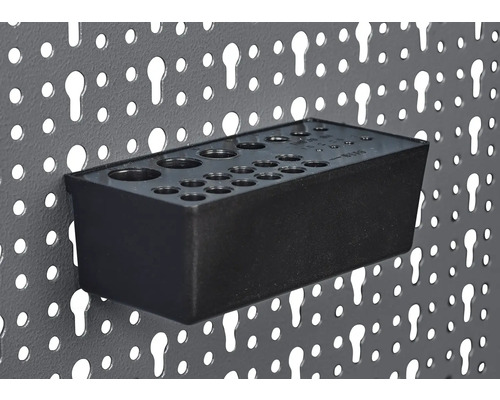 Suport pentru scule pentru perete perforat pentru depozitarea burghielor