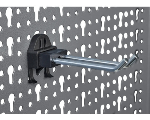 Cârlig dublu pe un panou perforat pentru scule