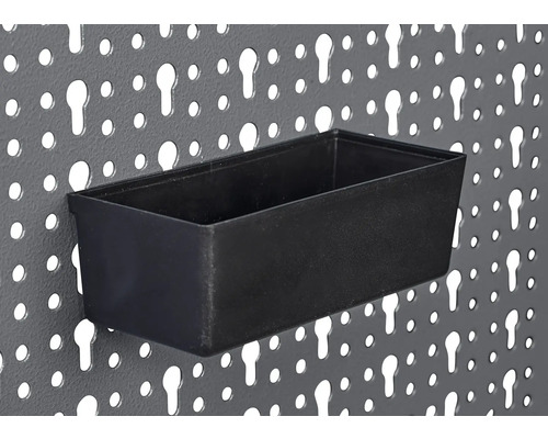 Cutie de depozitare pe un panou perforat