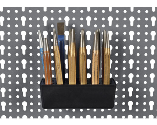 Dornuri și poansoane în suport pe perete perforat