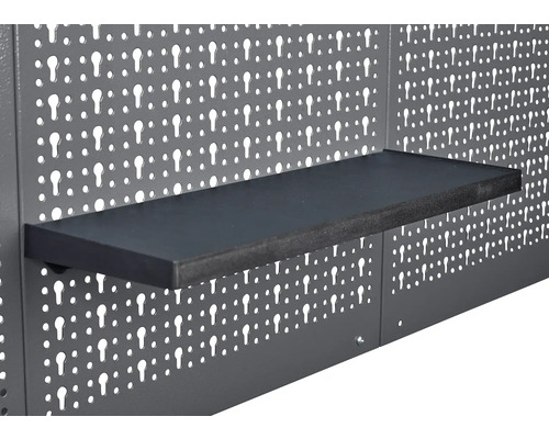 Panou perforat pentru scule cu raft