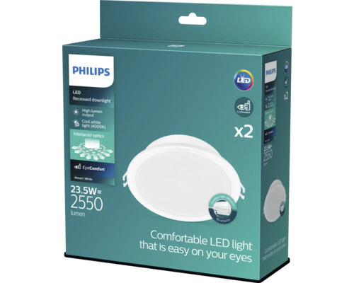 Ambalaj spot LED încastrat Philips cu 23,5 wați și 2550 lumeni