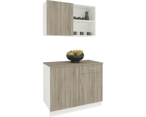 Mobilă de bucătărie Liz, L 100 cm, alb/stejar Sonoma