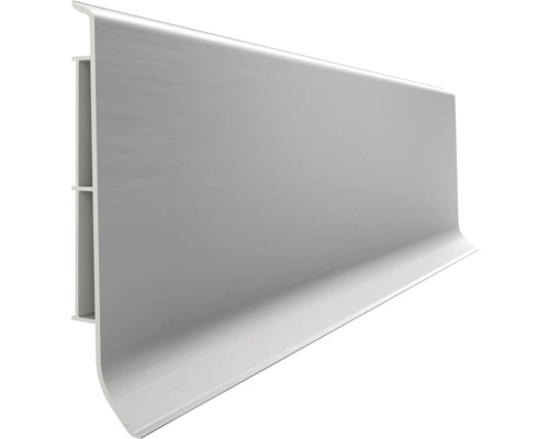 Plintă Vilo Linela 411 PVC 2500x80x16 mm argintiu Plintă din plastic