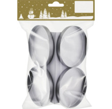 Patru suporturi rotunde pentru lumânări tip pastilă în ambalaj transparent