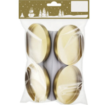 Pachet cu patru suporturi aurii pentru lumânări tip pastilă