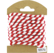 Rola de șnur din pâslă în roșu și alb