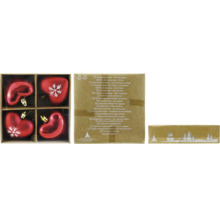 Set de patru globuri de pom de Crăciun în formă de inimă cu model de fulg de zăpadă pentru decorare