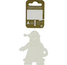 Ornament de Crăciun din lemn în formă de Moș Crăciun de agățat