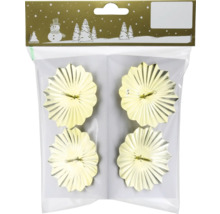 Pachet cu patru suporturi aurii pentru lumânări de pom de Crăciun