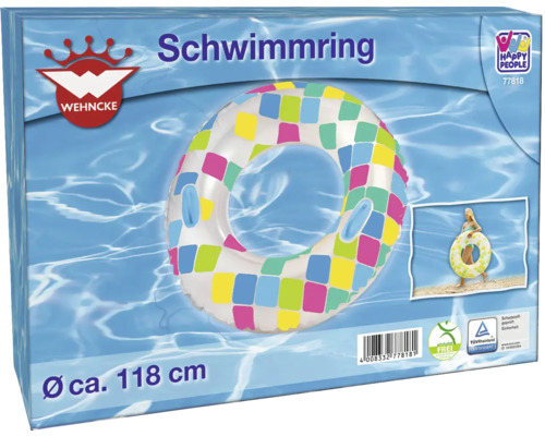 Colac de înot Wehncke cu model pătrat, diametru de aproximativ 118 centimetri