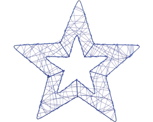 Decorațiune stea din sârmă 20 cm albastru Stea decorativă din sârmă