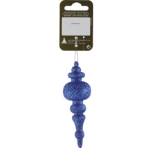 Decorațiune albastră sclipitoare pentru pomul de Crăciun în formă de con