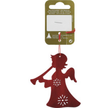 Înger roșu cu trompetă ca decorație pentru pomul de Crăciun