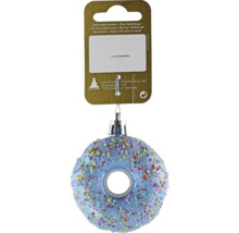 Glob decorativ pentru brad, în formă de gogoașă, cu stropi colorați