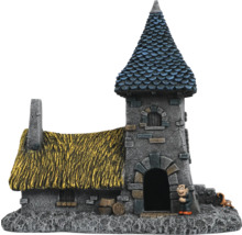 Decoratiune acvariu castel cu turn si acoperis de paie