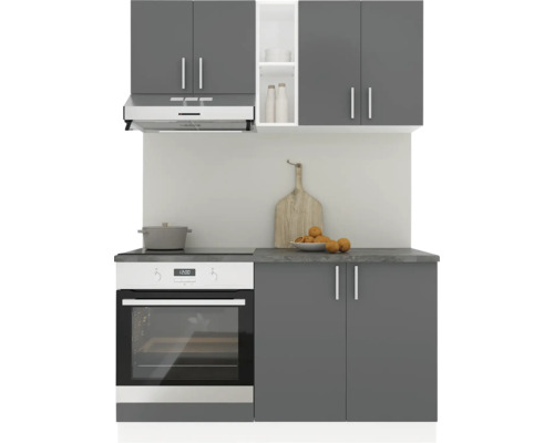 Mobilă de bucătărie Karo V4, L 140 cm, alb/antracit