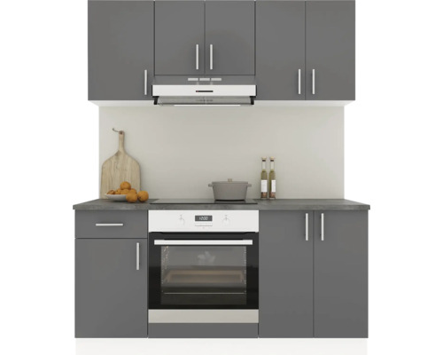 Mobilă de bucătărie Karo V6, L 160 cm, alb/antracit