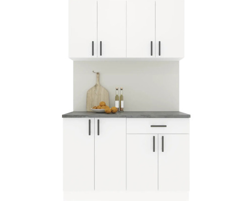 Mobilă de bucătărie Karo V2, L 120 cm, alb
