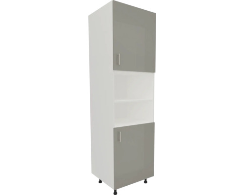 Corp înalt bucătărie pentru cuptor încorporabil Karo 60 cm alb/gri lucios