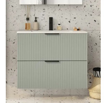 Set mobilier baie suspendat Roca Reef 80 cm PAL sage