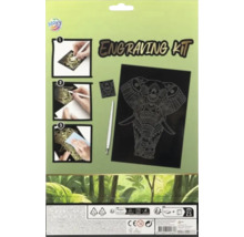 Set de gravură Moxy cu motiv elefant și unelte