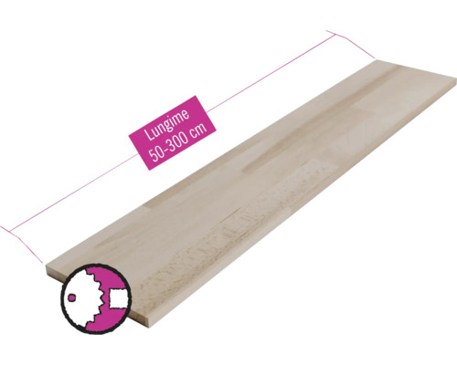 Contratreaptă fag 200x18 mm (lungime configurabilă)