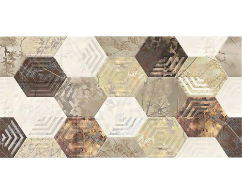 Faianță decorativă rectificată 4608 30x60 cm Model de plăci hexagonale cu texturi și modele diferite