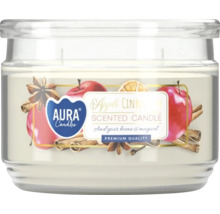 Lumânare parfumată în pahar cu parfum de mere și scorțișoară