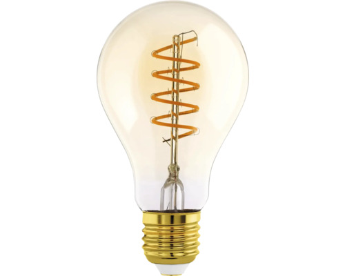 Bec vintage LED Eglo E27 8W 806 lumeni, glob pară A60, lumină caldă