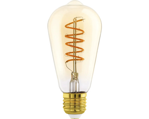 Bec vintage LED Eglo E27 8W 806 lumeni, glob pară ST64, lumină caldă