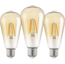 Trei becuri LED E27 în stil vintage