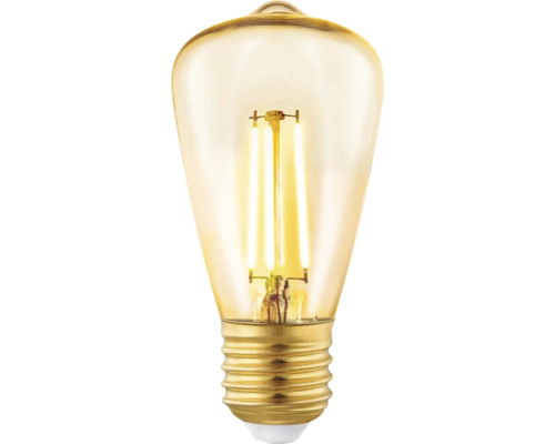 Bec vintage LED Eglo E27 3W 260 lumeni, glob pară ST48, lumină caldă
