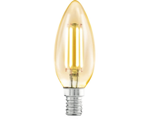 Bec vintage LED Eglo E14 4W 320 lumeni, glob lumânare clară, lumină caldă