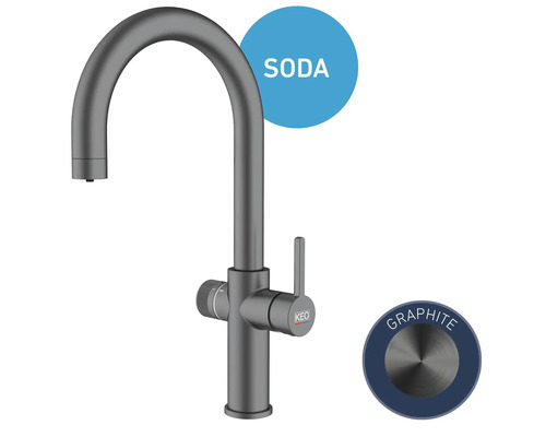 Baterie de bucătărie grafit cu funcție Soda