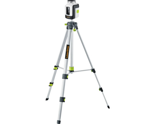 Set nivelă cu laser verde Laserliner CompactPlane-Laser 360° 150 cm Logo Laserliner. Laser de linie pe trepied pentru aliniere precisă.