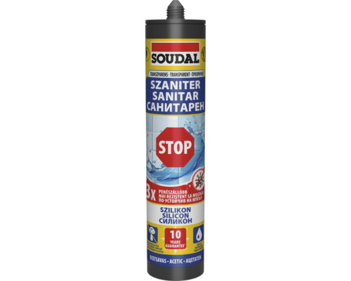 Silicon sanitar SOUDAL Stop transparent 280 ml Cartuș silicon sanitar Soudal