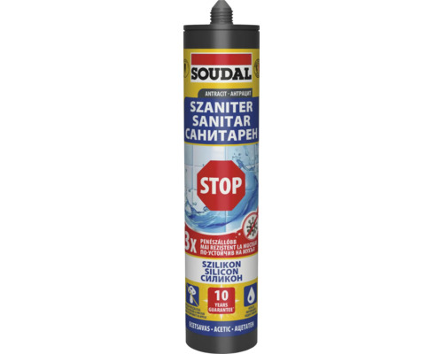Silicon sanitar SOUDAL Stop antracit 280 ml