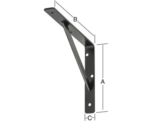 Consolă unghiulară cu dimensiuni