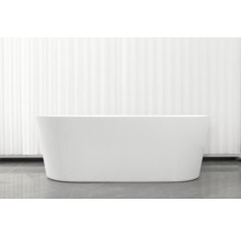 Cadă de baie freestanding din acril sanitar cu suprafață canelată