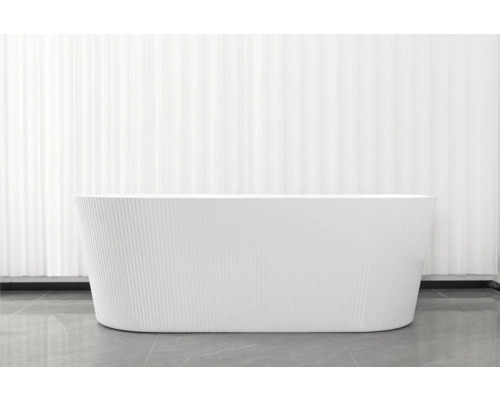 Cadă de baie freestanding din acril sanitar cu suprafață canelată