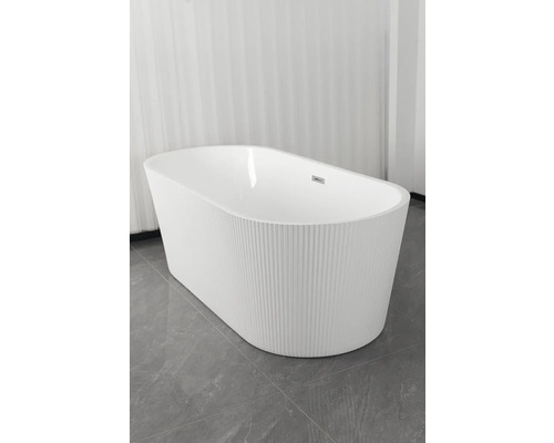 Cadă de baie independentă cu suprafață canelată