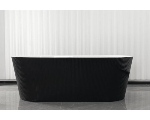 Cadă de baie independentă cu suprafață exterioară canelată