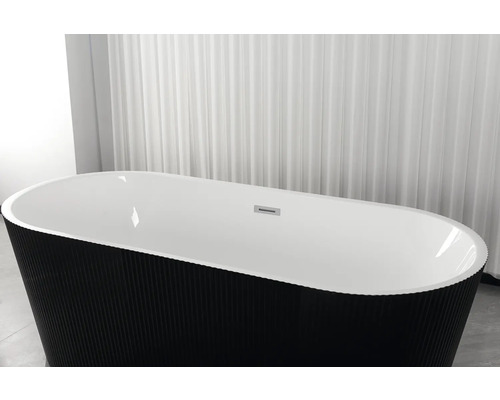 Cadă de baie freestanding cu suprafață striată