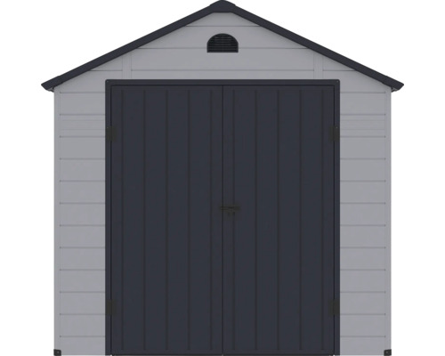 Căsuță de grădină PVC 242x192 cm gri
