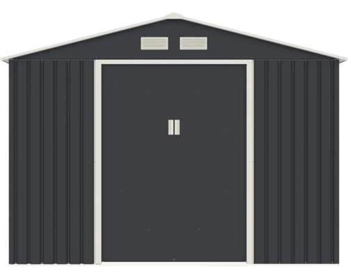 Căsuță de grădină metal 277x191 cm gri închis