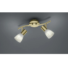 Lumină de plafon cu două spoturi și bară curbată