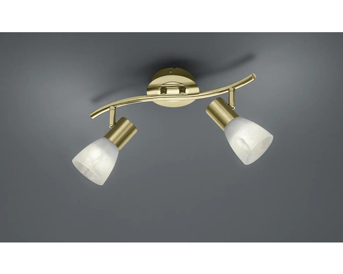 Plafonieră cu spoturi Levisto E14 max. 2x4,9W, becuri LED incluse 2x470 lumeni, sticlă/auriu Plafonieră cu spoturi Levisto E14 max. 2x4,9W, becuri LED incluse 2x470 lumeni, sticlă/auriu